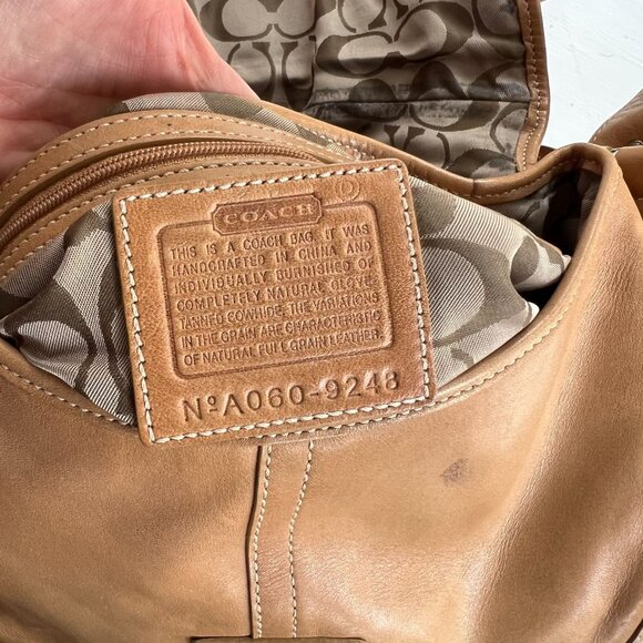 Coach Tan Leather Shoulder Bag - Picture 9 of 16